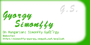 gyorgy simonffy business card